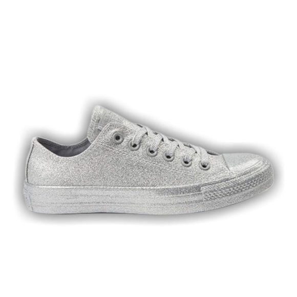 Converse Chuck Taylor All-Star Lifestyle Low Top Sparkling Silver - Picture 2 of 12